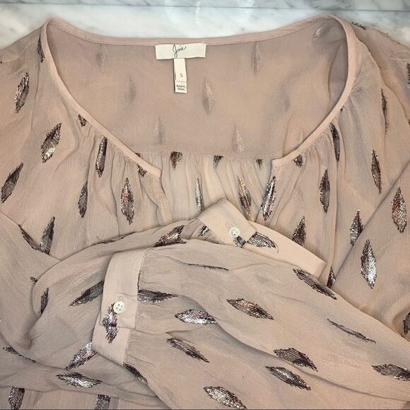 Joie Mauro Metallic Jacquard Blouse - Picture 12 of 12